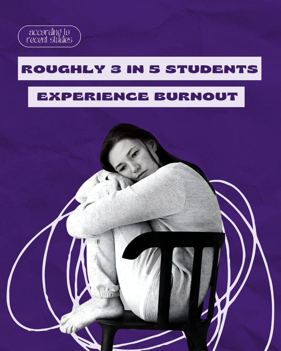 Student burnout awareness campaign graphic